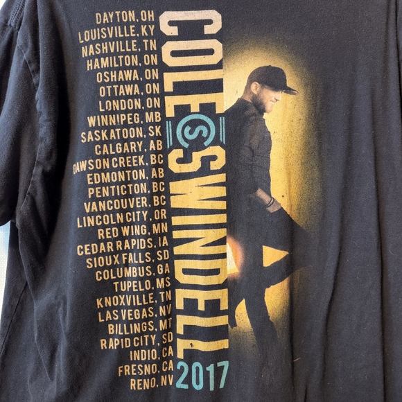🎶 Cole Swindell Tour 2017 Tee Country Music L 🎤 - Picture 5 of 5